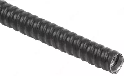 Elastik izolyatsiyalangan va broshli metall shlang d=10 mm (50 m) qora IEK -